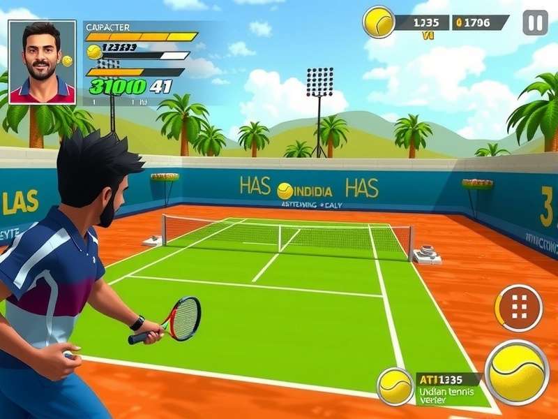 Indian Tennis Warriors match in progress on clay court